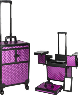 Purple Diamond Rolling Case